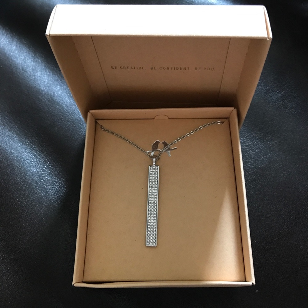Chloe + Isabel Pave Bar Long Pendant Necklace